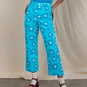 Big Bud Press Flower Blue Flower Work Pant Small